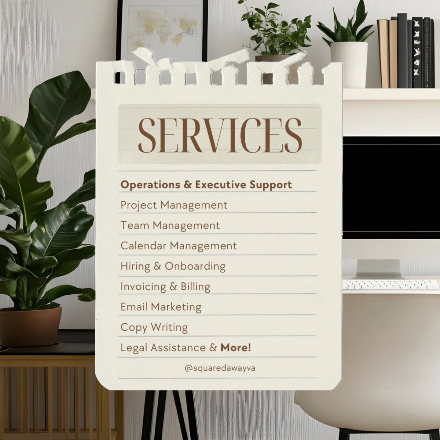 Running a business means wearing a lot of hats, but that doesn't mean you have to wear them all. 

As an Online Business Manager &amp; VA, I partner with business owners to create the systems, structure, and support to keep everything running behind 