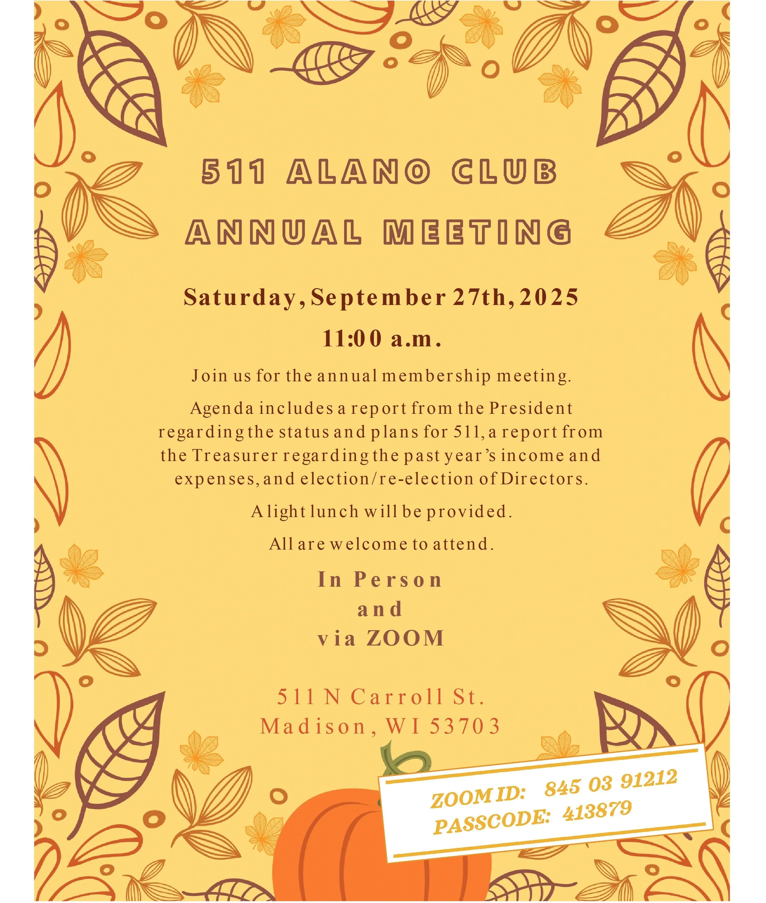 511 Alano Club Annual Meeting