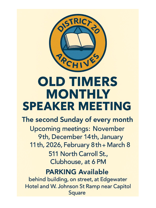 District 20 Archives Speaker Meeting