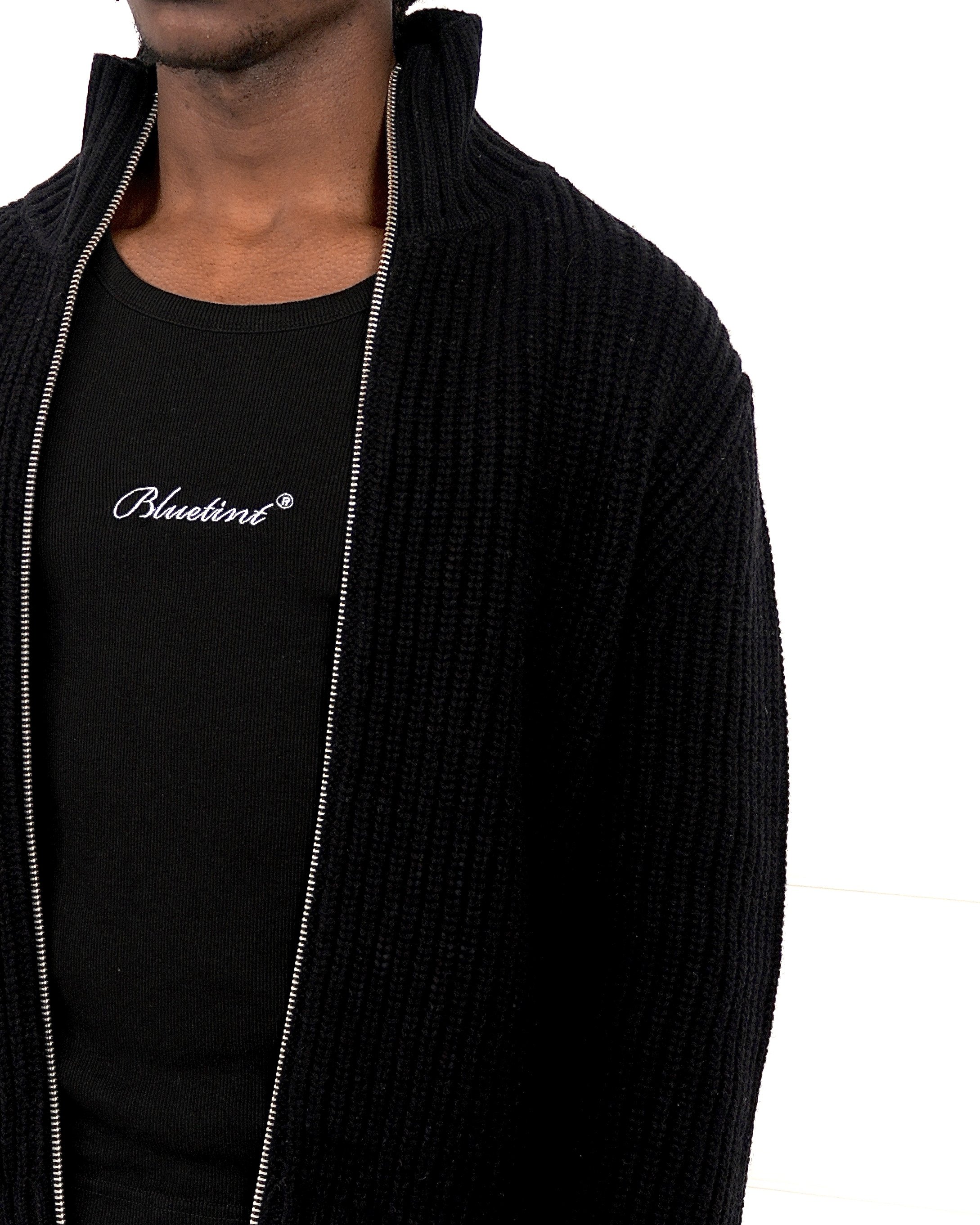 KNIT WOOL JACKET IN BLACK