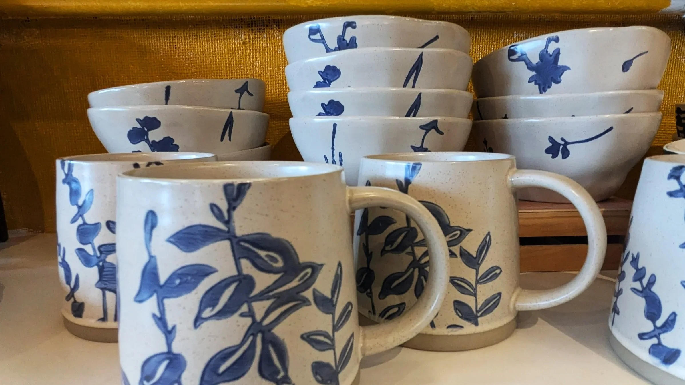 Pretty mugs and dishes