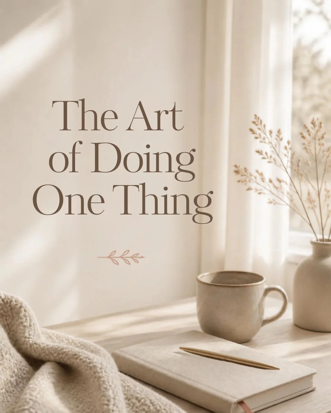 The Art of Doing One Thing
