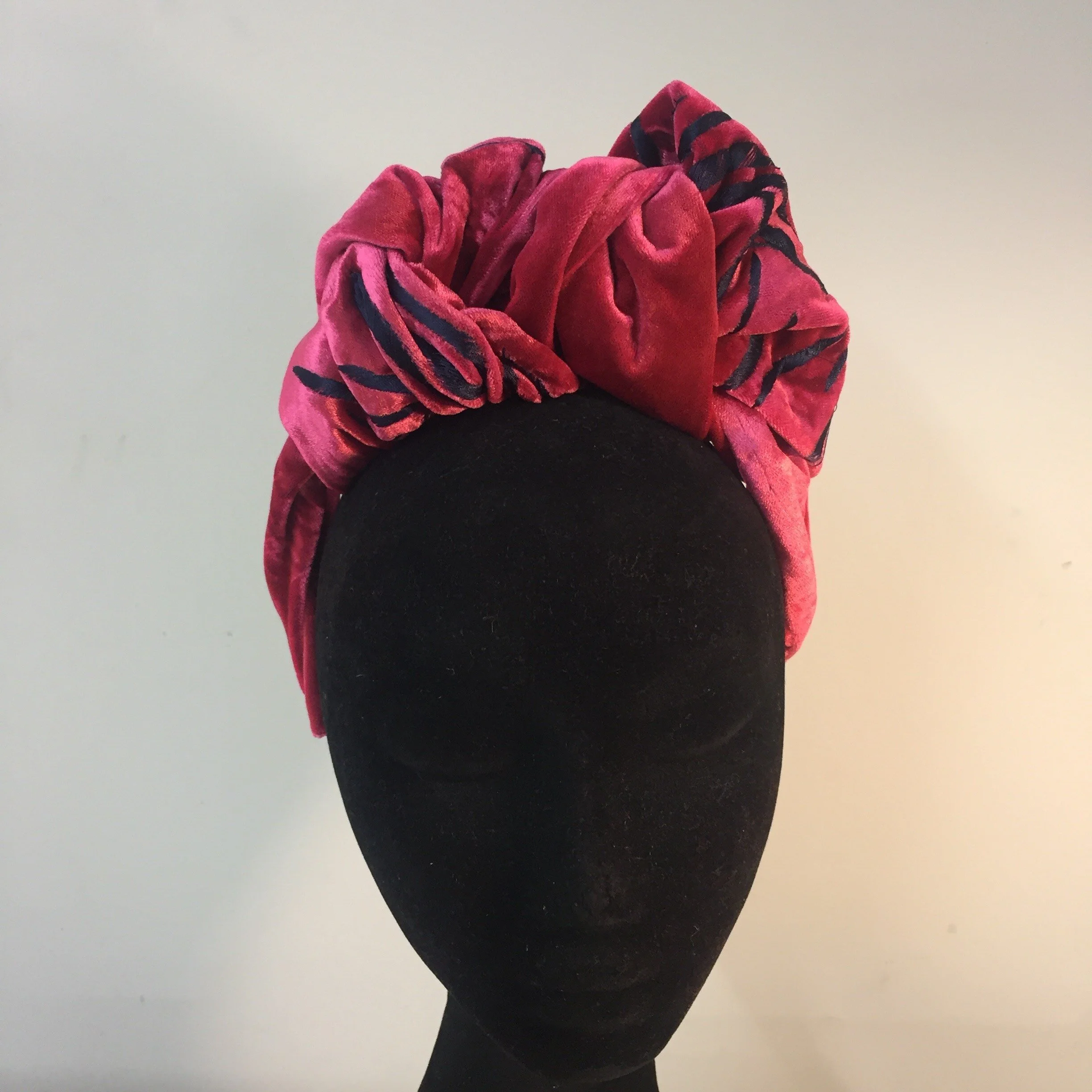 Laura Kinsella x JilldeBurca- Raina- raspberry silk  velvet headband-€175.jpg