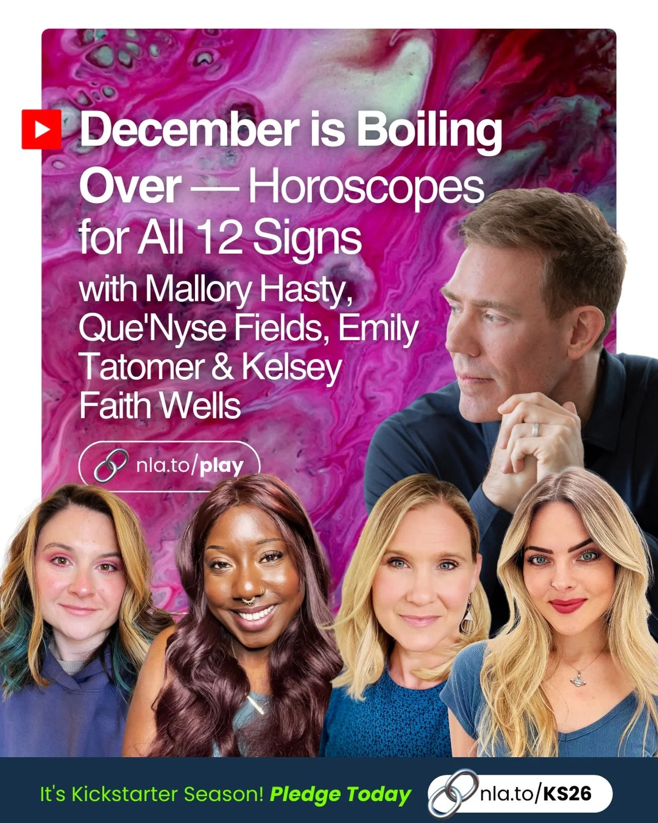 December 2025 horoscopes with my astro crew @_malloryhasty @sensualnoiree @emilytastrology &amp; @nightlightastrology are up on the Nightlight Astrology YouTube channel! You can find the full video linked in my bio. 

As we wrap up the year, we&rsquo