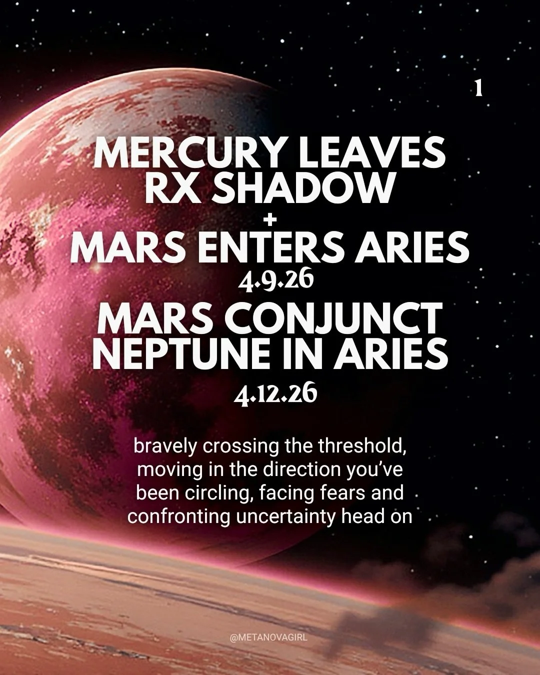 4/9 Mars enters Aries 🔥 reactivating the Saturn-Neptune conjunction. check the house ruled by Aries in your natal chart.. what&rsquo;s been heating up in the background is now reaching a boiling point.. the pace is about to pick up. 

today Mercury 