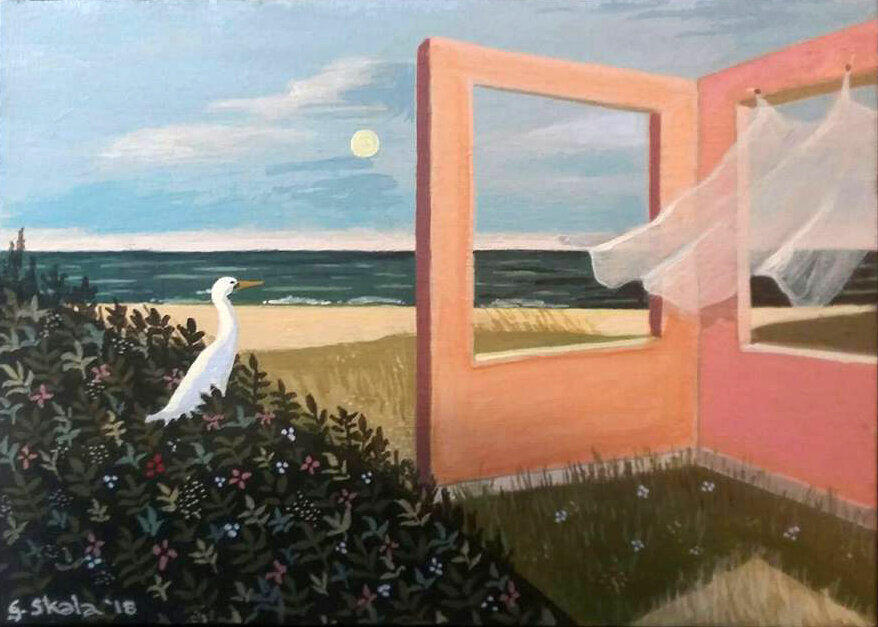     Untitled  , 2017  Acrylic on canvas, 5 x 7 in., Private collection  