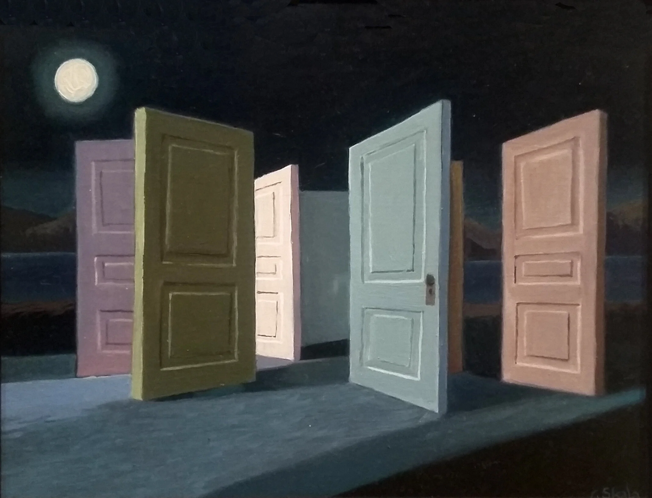     Hidden Trajectories  , 2016  Oil on panel, 12 x 16 in., Private collection  