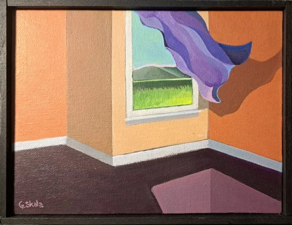 Untitled (Room), Oct. 2023, Acrylic on canvas, 6 x 8