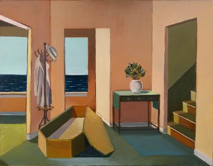     At Home with Lazarus  , 2016  Oil on panel, 12 x 16 in., Private collection  