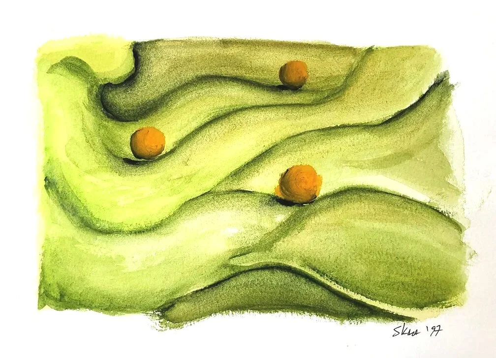 Untitled (for Stiney), 1997, Watercolor, approx. 8 x 5 in., Private collection