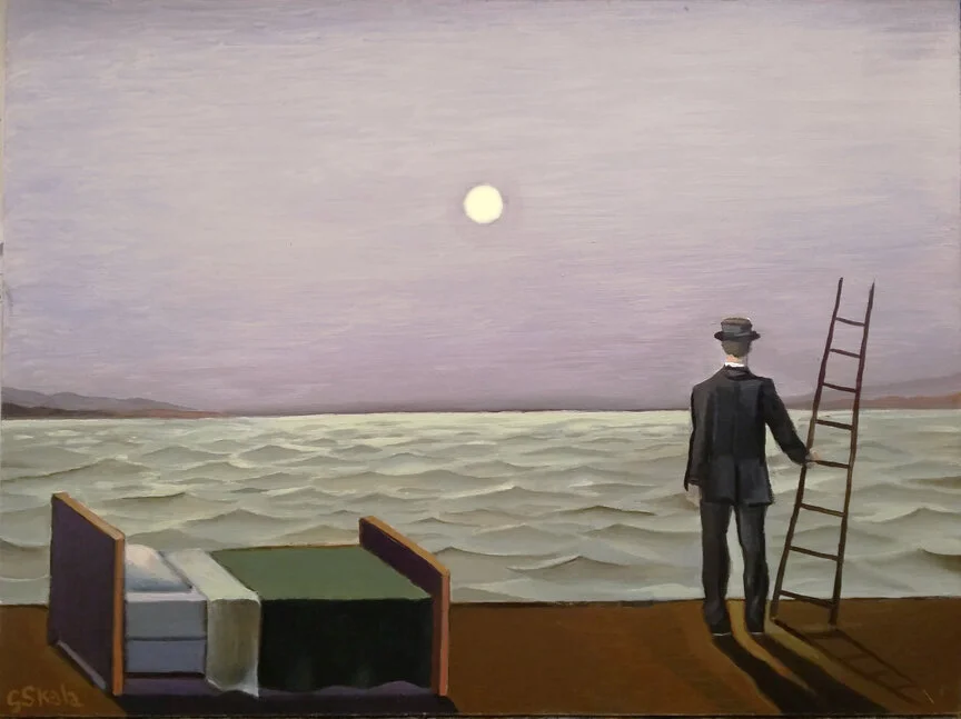     Moveable Bridges  , 2017  Oil on panel, 12 x 16 in., Private collection  