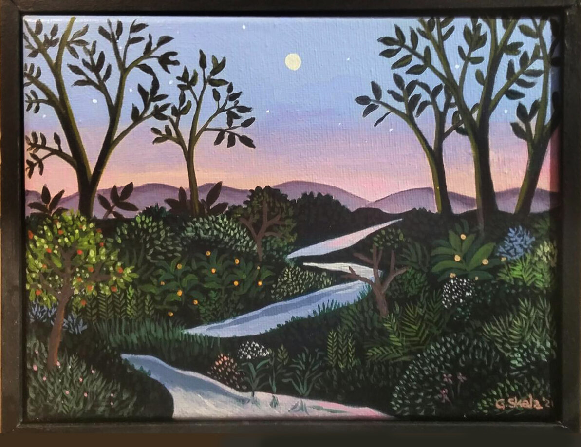 Untitled (Landscape), 2022, Acrylic on canvas, 6 x 8, SOLD