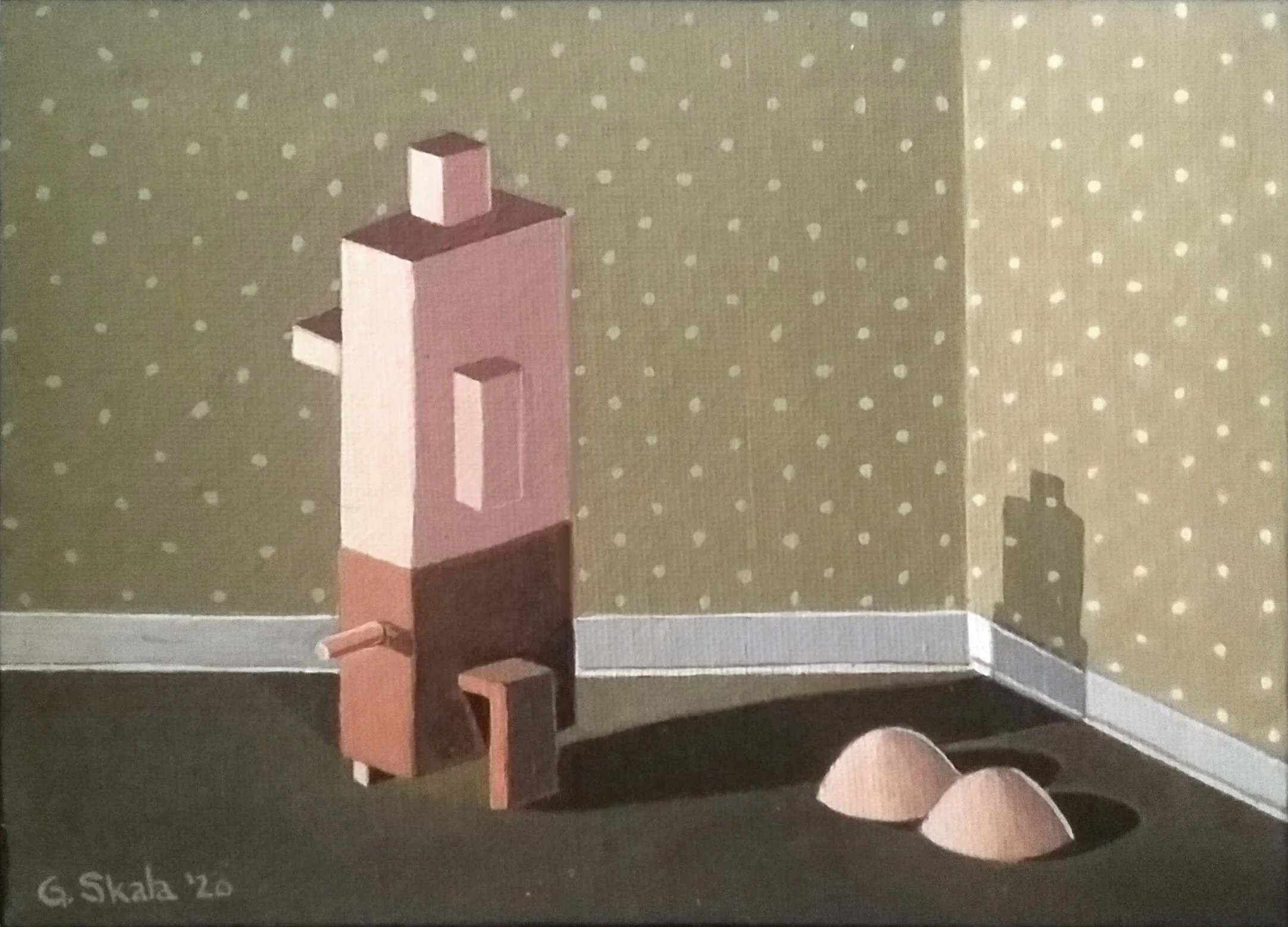     Something for Everyone  , 2020  Acrylic on canvas, 5 x 7 in., Collection of the artist  