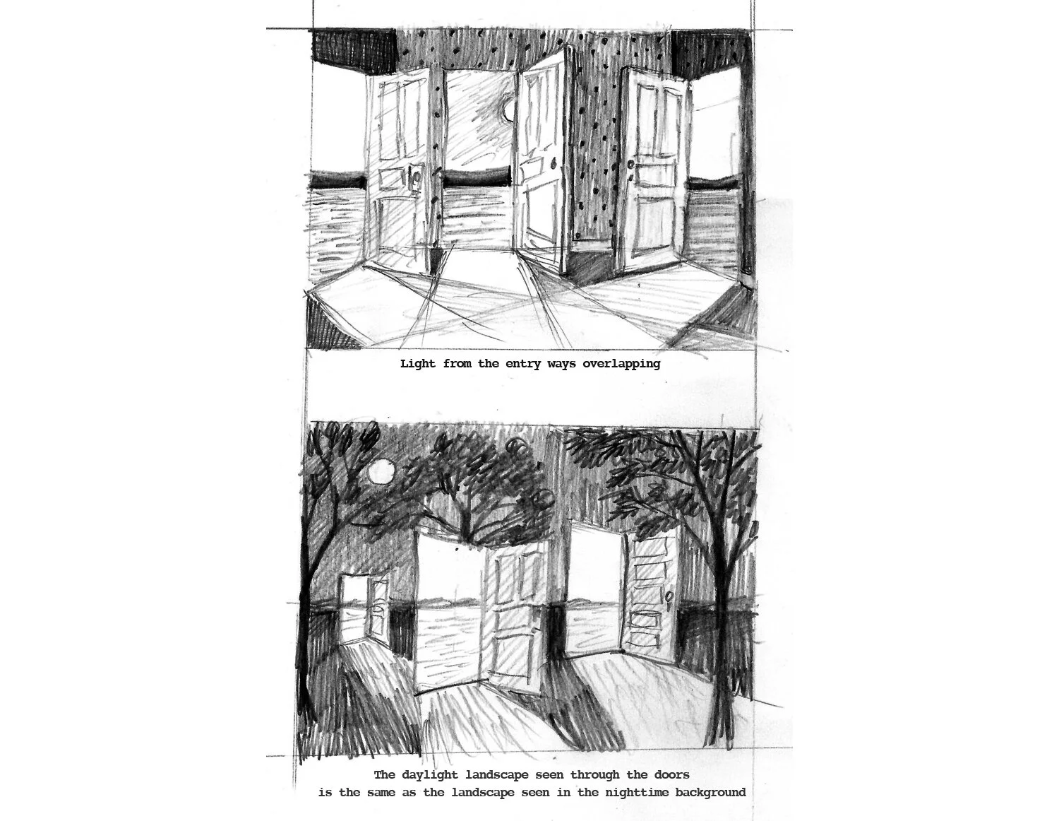     Sketches for Arlean 4/4  , 2020  Graphite on paper, 8 x 10 in., Collection of the artist  