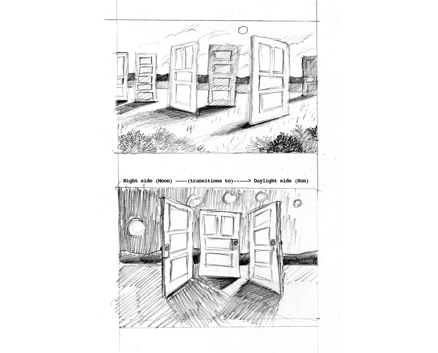     Sketches for Arlean 3/4  , 2020  Graphite on paper, 8 x 10 in., Collection of the artist  
