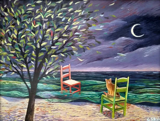     Turning, Turning Back II  , 2016  Oil on canvas, 12 x 18 in., Available for purchase  