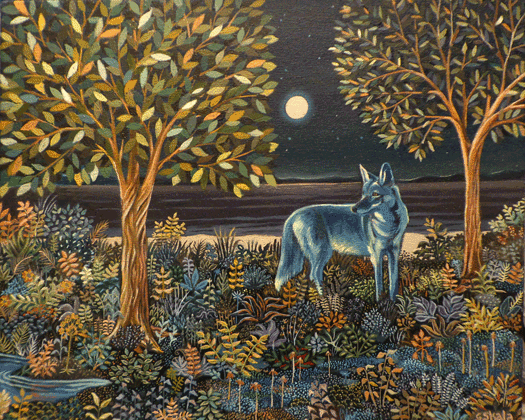     True Men Don't Kill Coyotes)  , 2013  Oil on canvas, 12 x 16 in., Private collection  