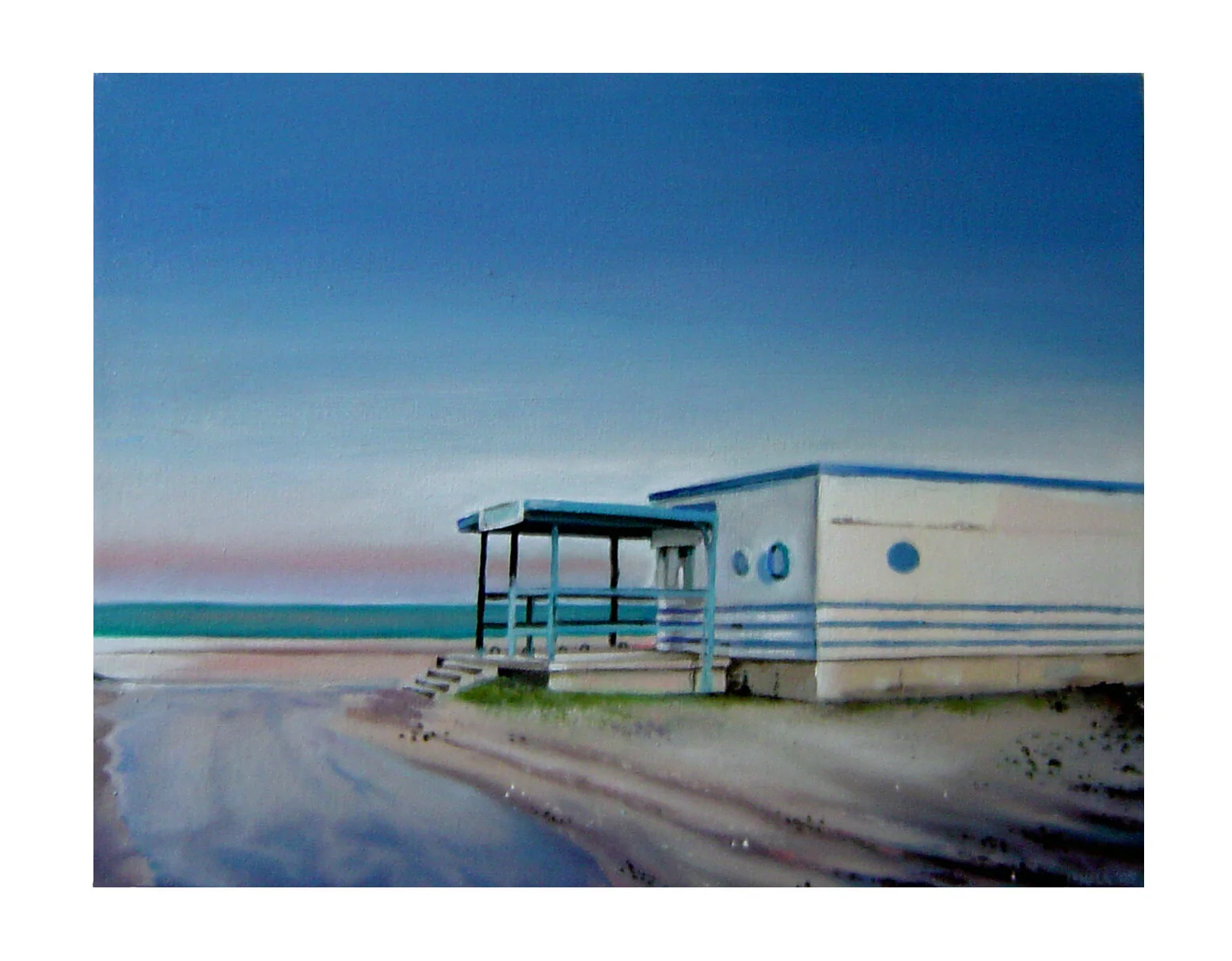     Montrose Beach House
  , 2004  Oil on canvas, 10 x 14 in., Collection of the artist  