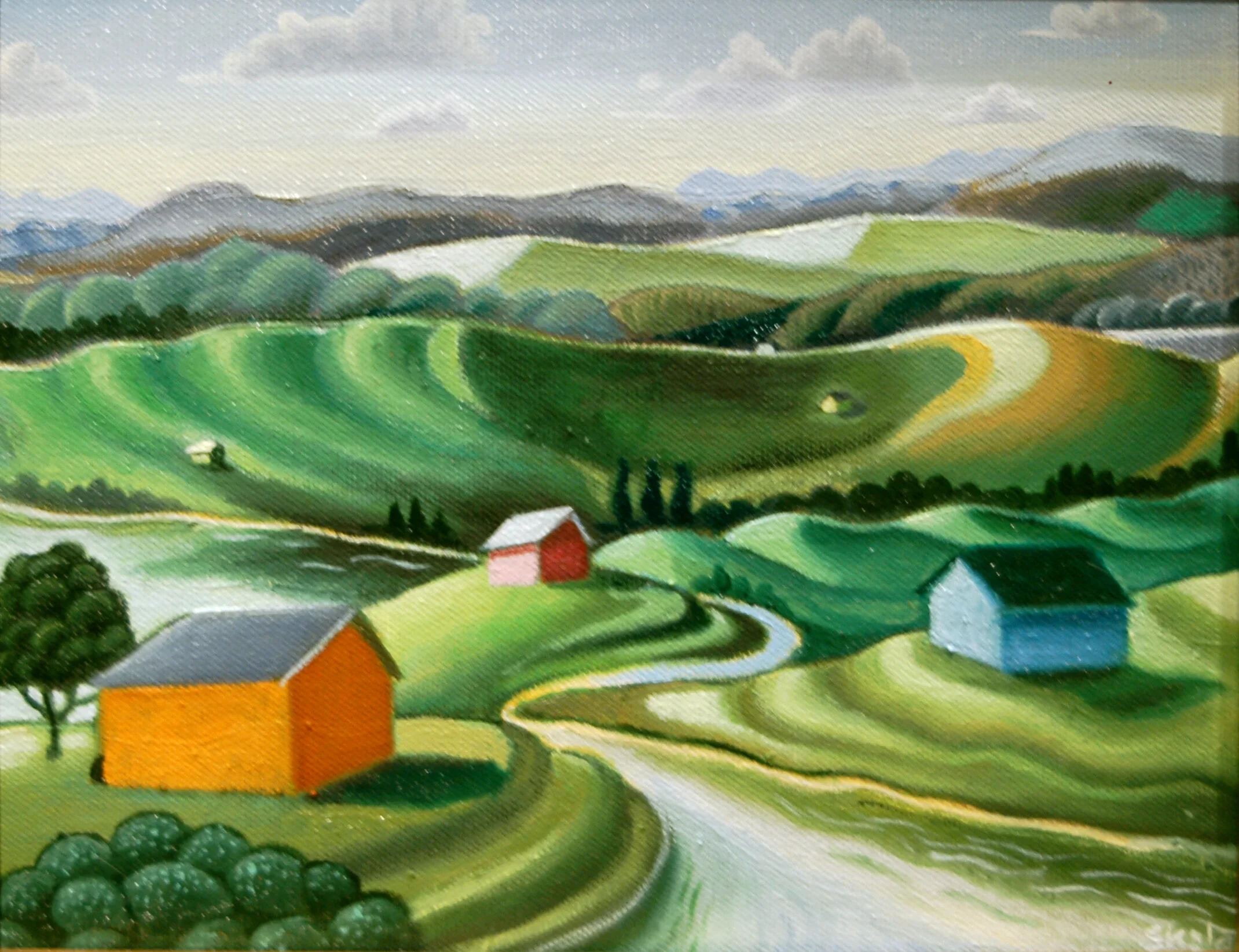     Primary Houses
  , 2017  Oil on panel, 10 x 8 in., Private collection  