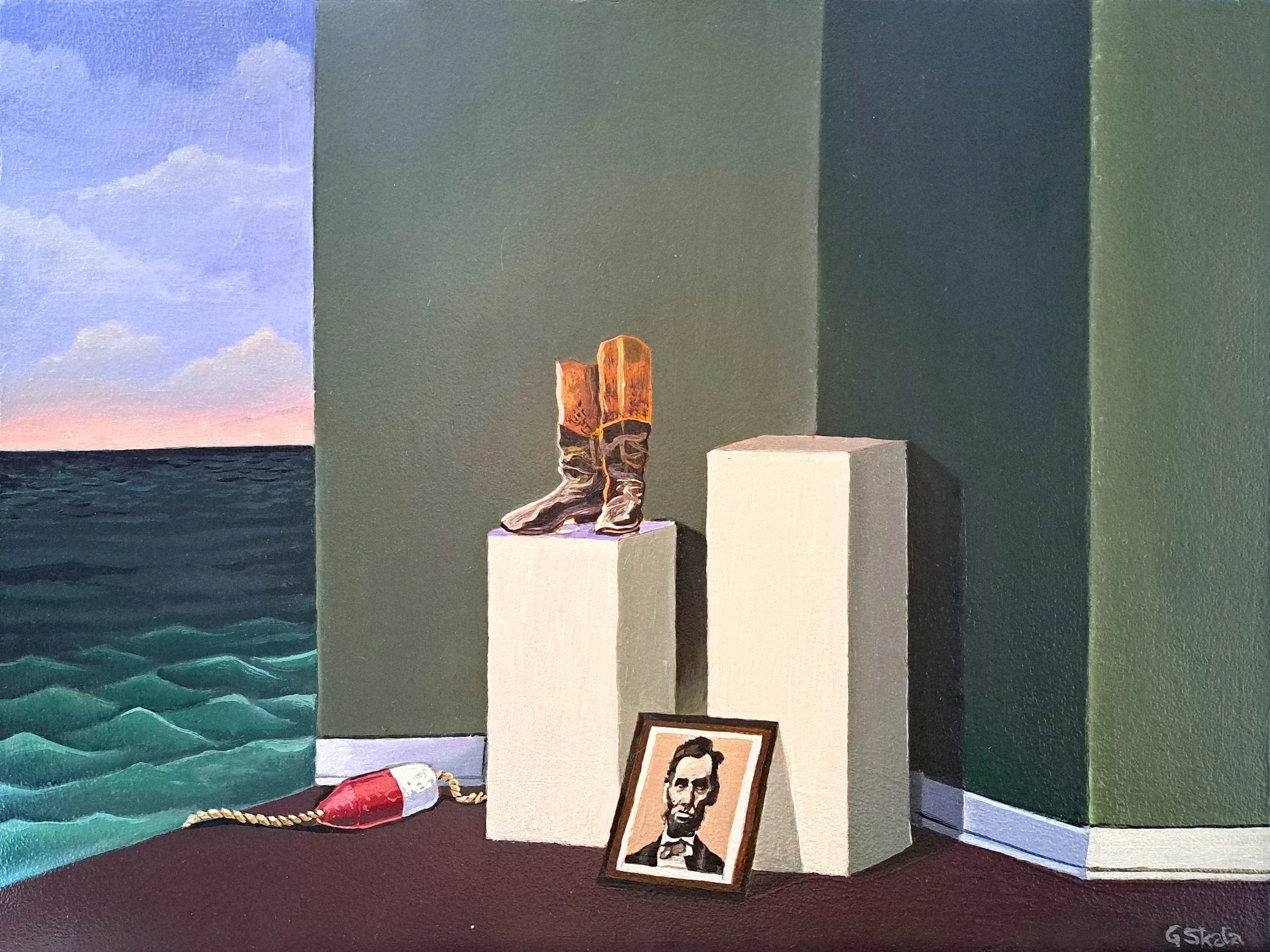     Lincoln by the Sea  , 2022  Oil on panel, 12 x 16 in., Available for purchase   