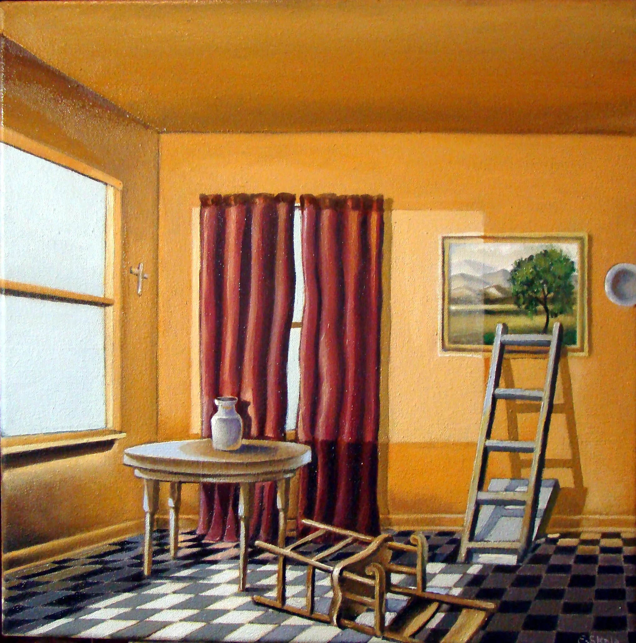     Grandpa's Ladder  , 2016  Oil on canvas, 12 x 12 in., Private collection  