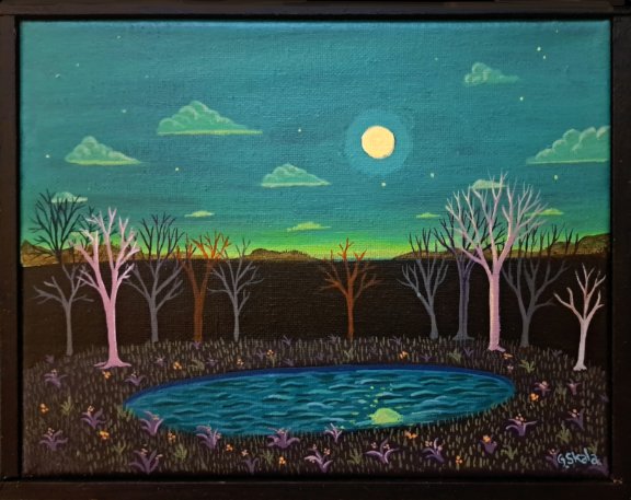 Untitled (Landscape), Oct. 2023, Acrylic on canvas, 6 x 8