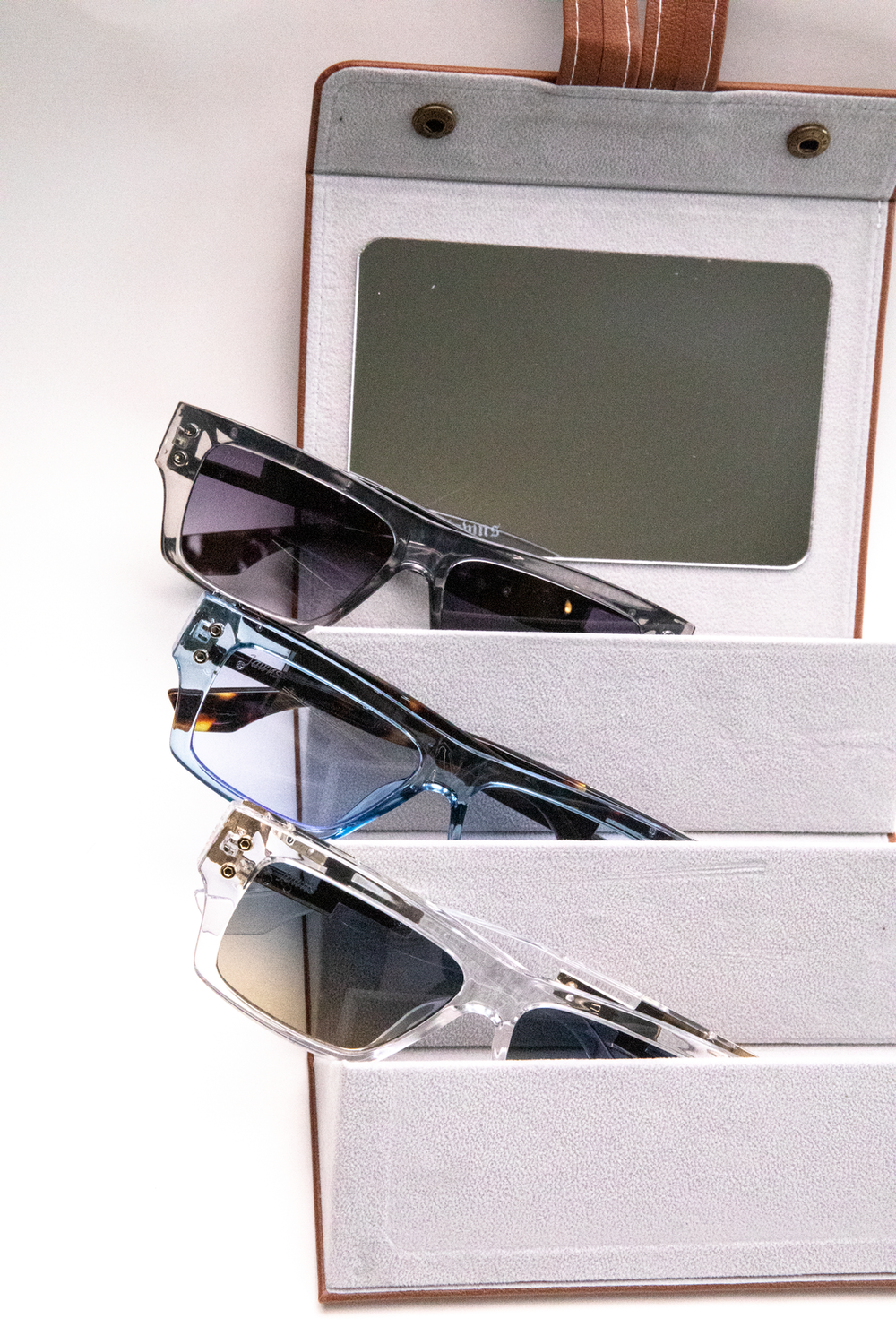 Tinted Jawns Trillionaire Three Sunglass With Foldable  Mirrored Hanging Case Tinted Jawns main image 2