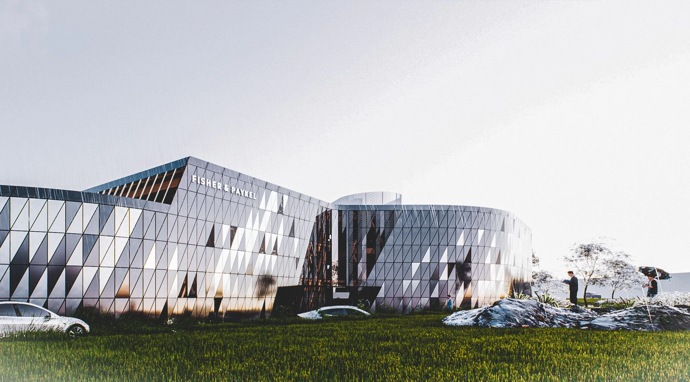 Exposed CLT and carefully concealed services for new Fisher & Paykel HQ