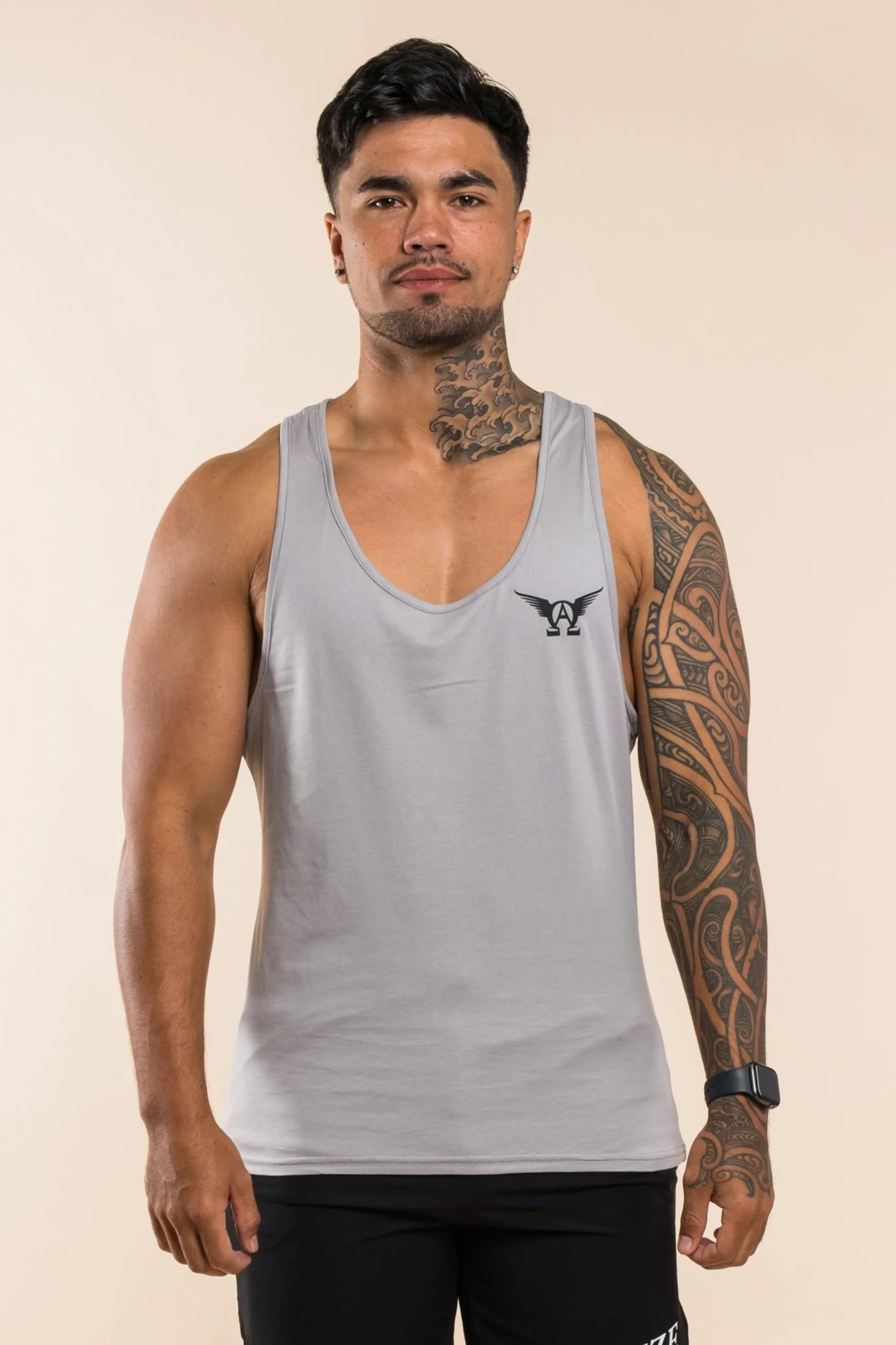 Racer Back Stringer Grey (Small Black Logo) (Copy) (Copy) (Copy) (Copy) (Copy) (Copy) (Copy) (Copy) (Copy)