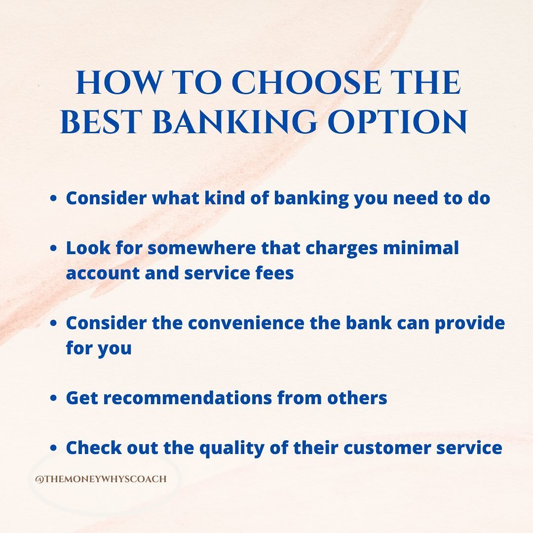 So now that we know the different types of banking, we have to choose which one is the best for our financial needs. Since there are so many options available, you should be able to find something that works for you. 

Think about what you need your 