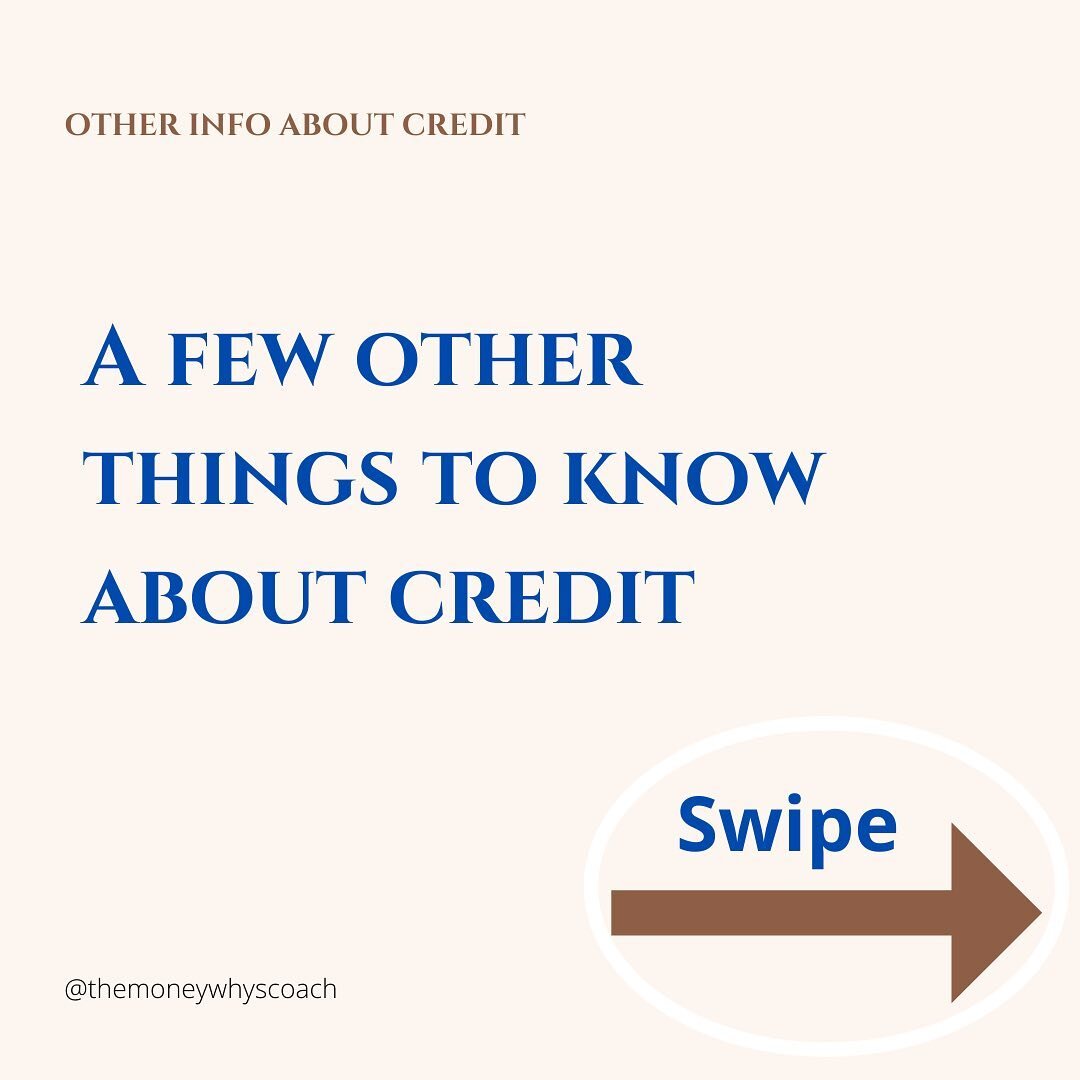 Credit has many little things to consider. Here are a few more things to add to your credit knowledge. Like and save this post for future reference. 

#themoneywhyscoach #creditliteracy #creditline #installment #goodcredit #badcredit #fixingcredit #c