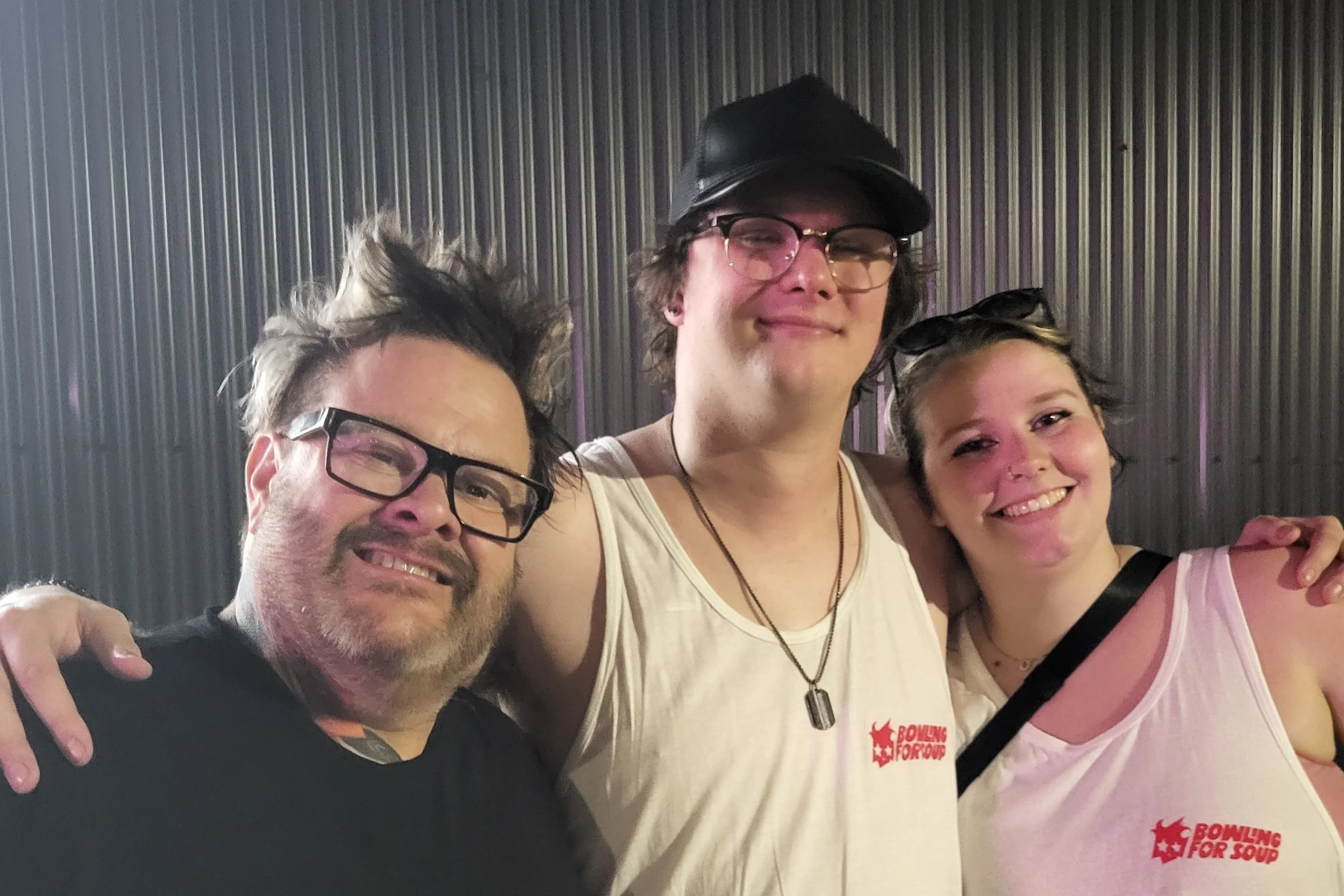 Hanging out with Jaret Reddick at the Bowling For Soup 32nd Birthday Bash at Rollertown Beerworks in Frisco, Tx