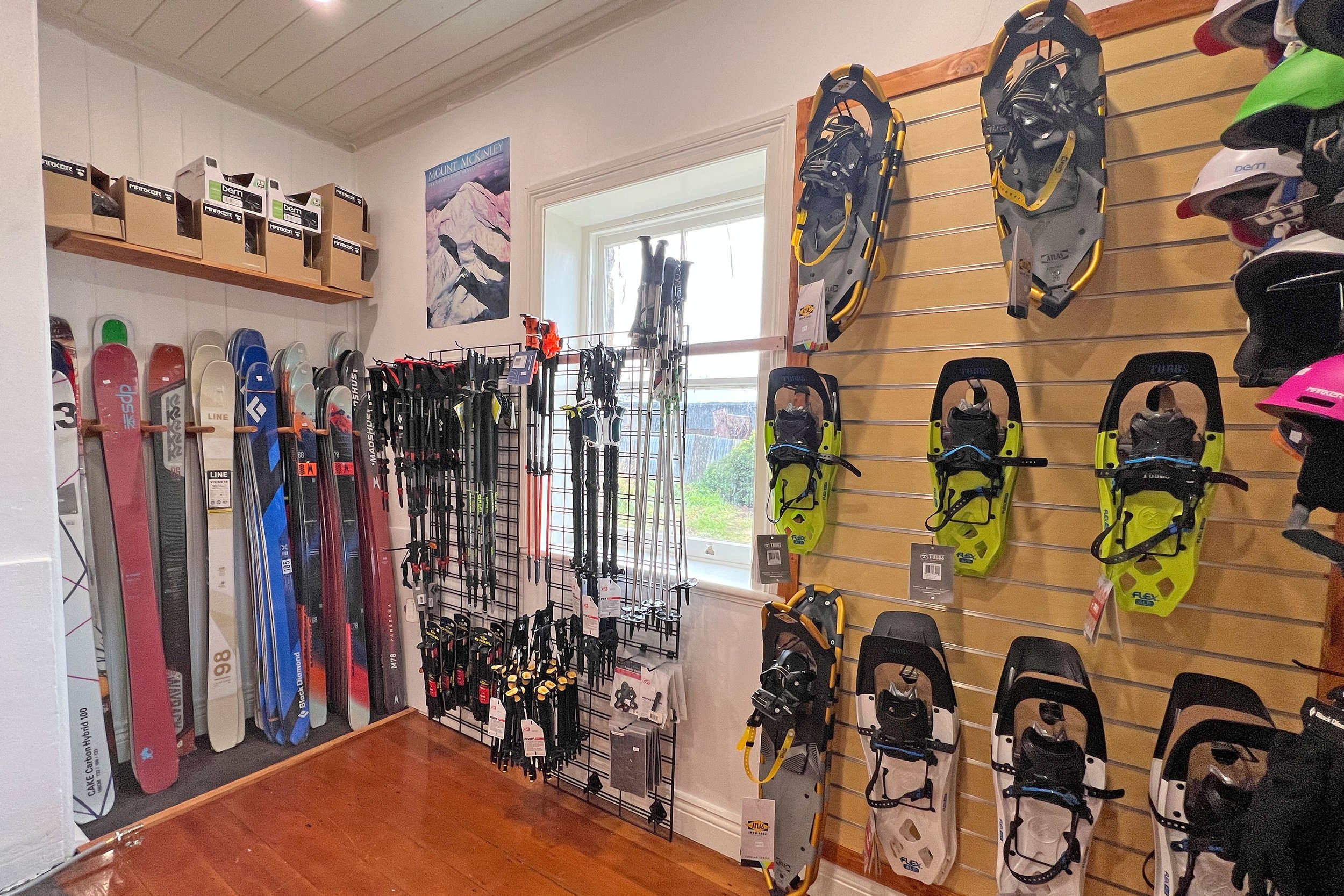  New Snow Shoes, Skis, Range of 2 &amp; 3 Piece Adjustable Poles and Ski Helmets 