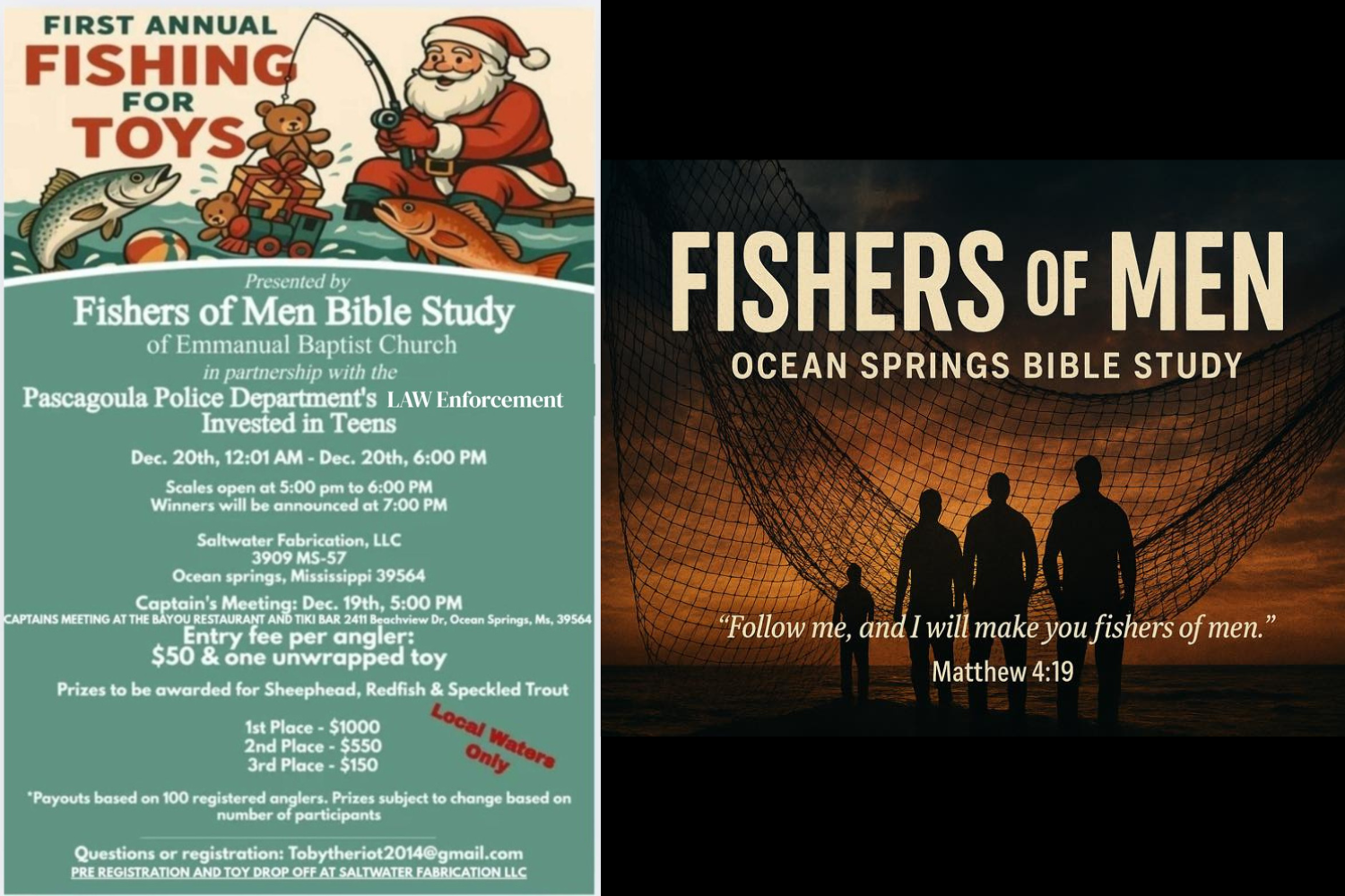 🎣 Fishing for Toys: How a Men’s Bible Study Sparked Something Bigger on the Mississippi Gulf Coast