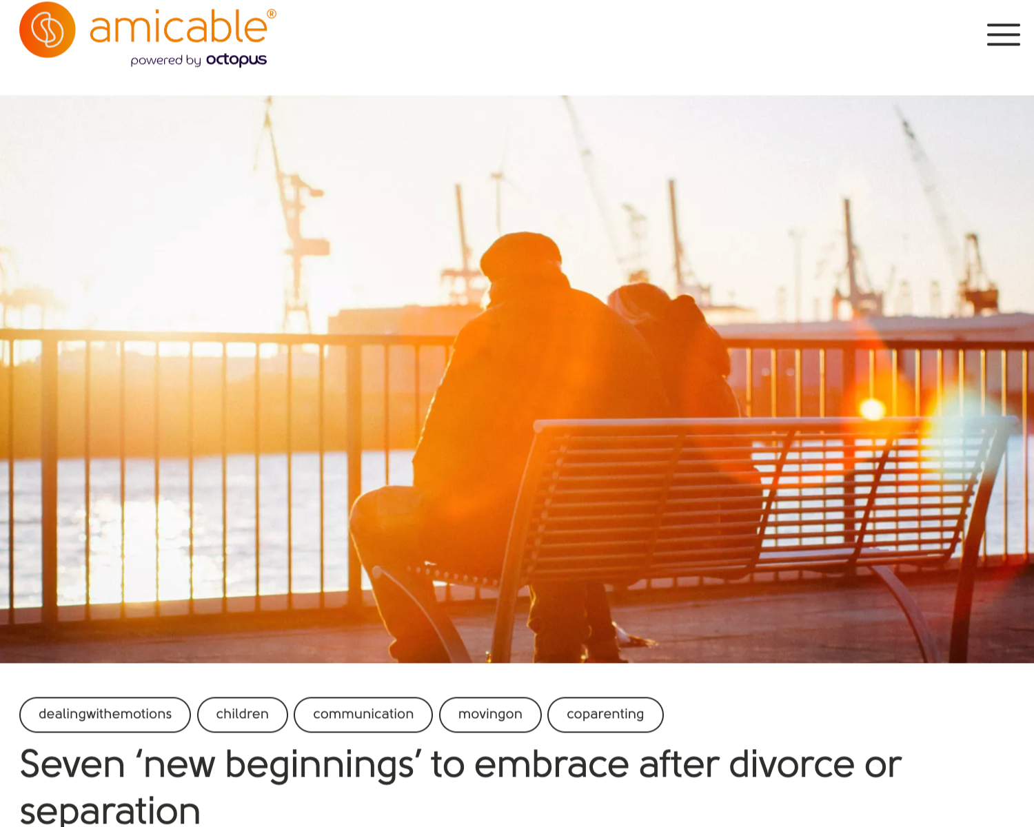 Amicable article featuring relationship coach Nicole Everingham as an expert contributor on rebuilding life after divorce.