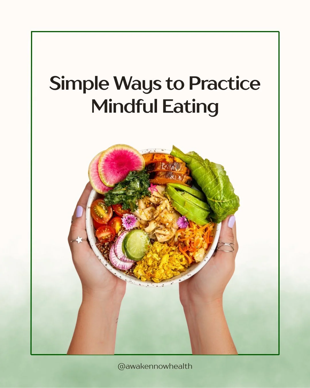 Eating well doesn&rsquo;t start at the plate &mdash; it starts with how you slow down + taste.

Mindful eating isn&rsquo;t woo-woo &mdash; it&rsquo;s science. Studies show it can reduce overeating, improve digestion, and even help regulate blood suga