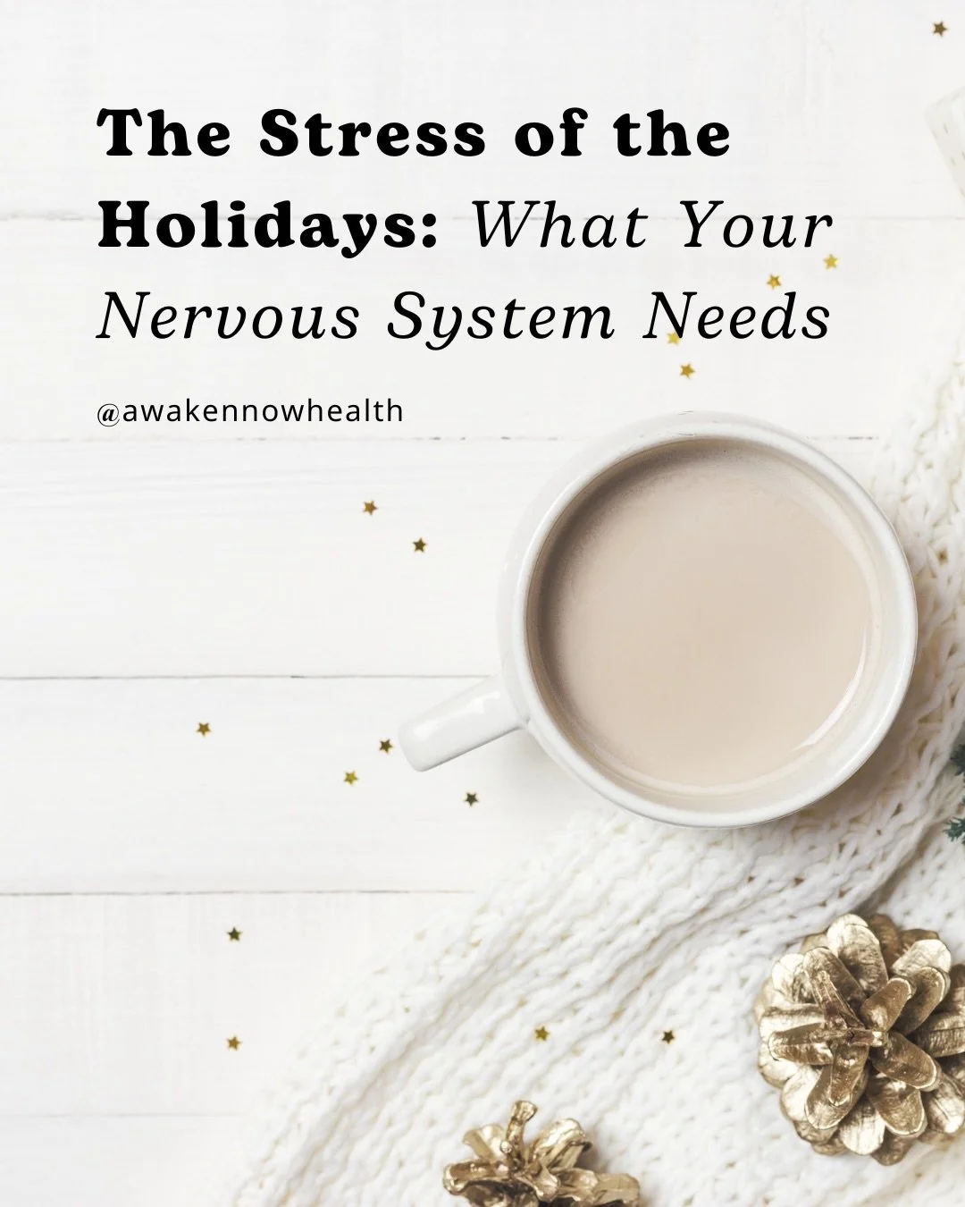 Studies show that nearly 70% of adults report increased stress during the holidays, and chronic stress elevates cortisol, disrupting sleep, digestion, and immunity while fueling inflammation.

To counteract this, regulating your nervous system is key
