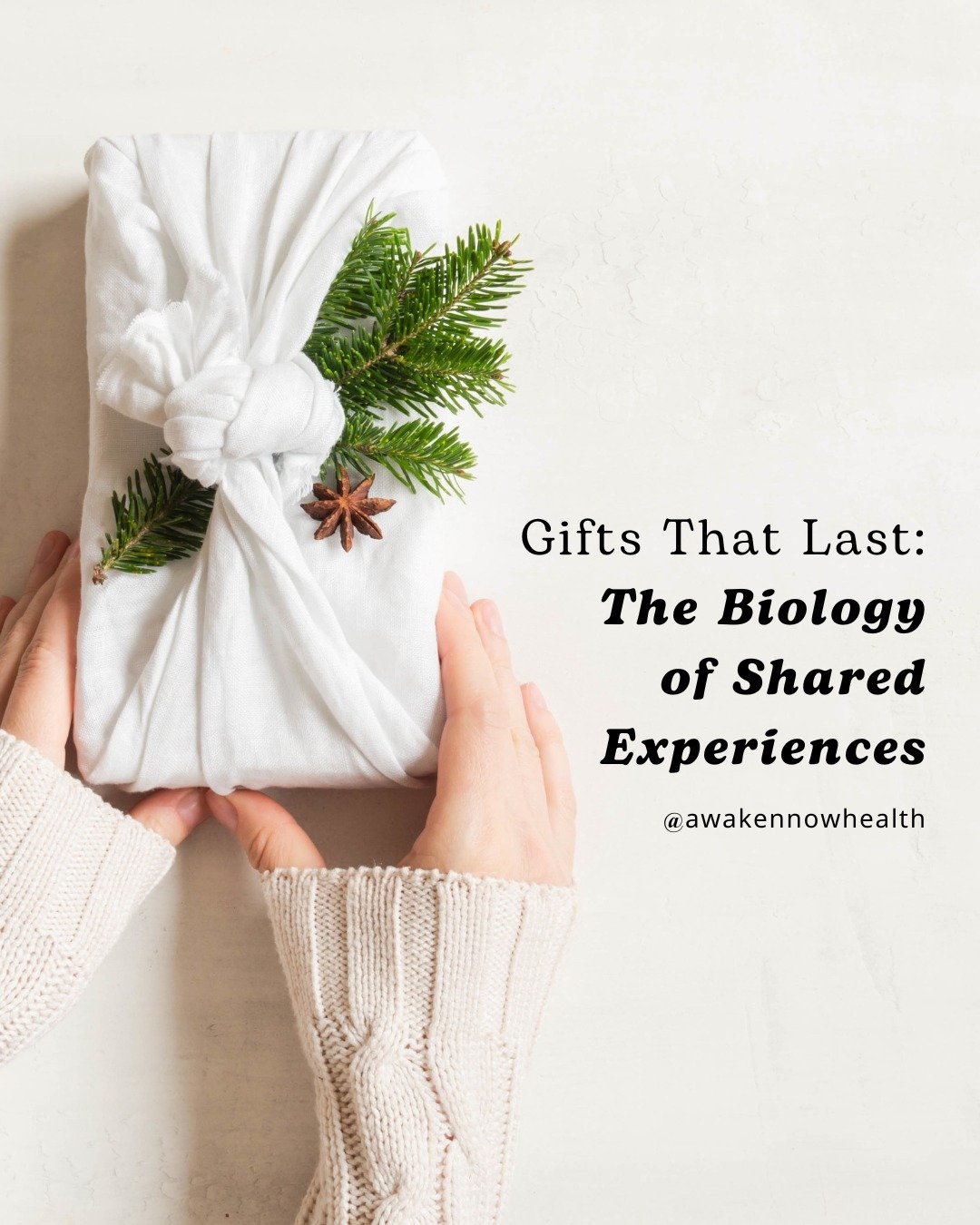 Your brain doesn&rsquo;t light up when you unwrap something,  it lights up when you feel something.

Experiences that spark awe, connection, and curiosity activate dopamine and serotonin pathways, improving mood and even enhancing immune function. Re