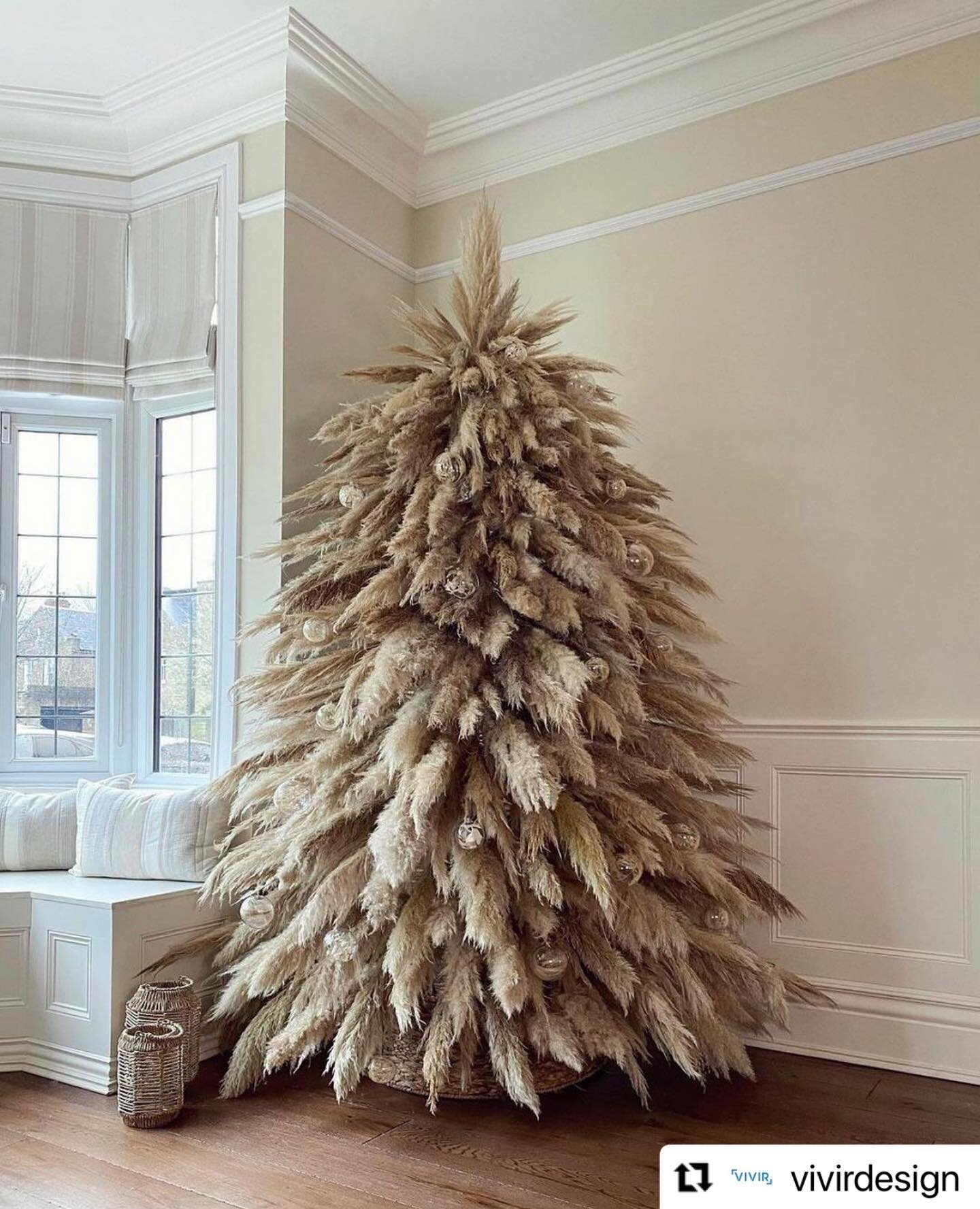 We are loving this Pampas Grass Christmas tree! Such a unique and stunning twist.🎄