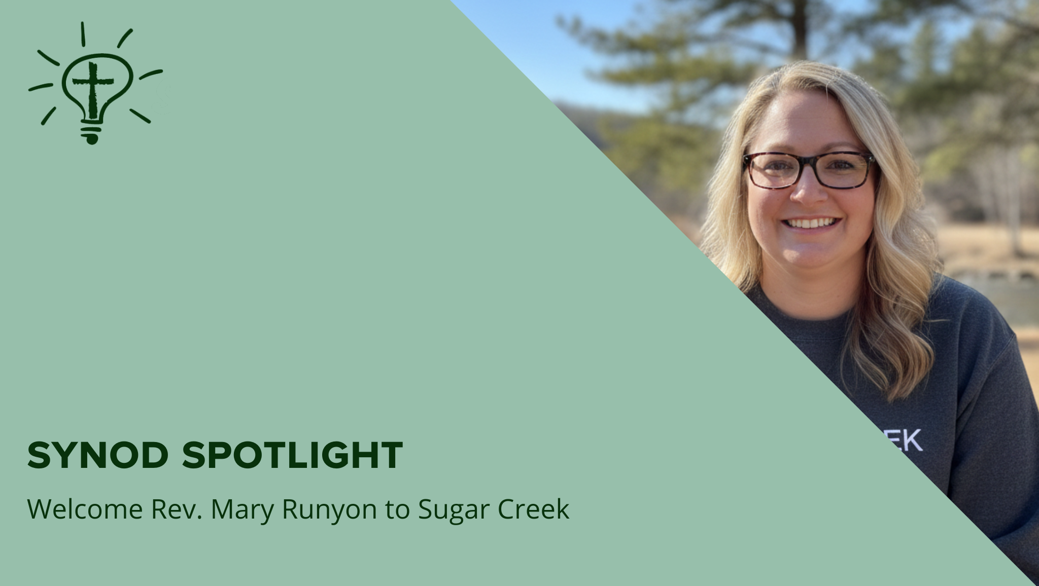 Welcoming Rev. Mary Runyon to Sugar Creek