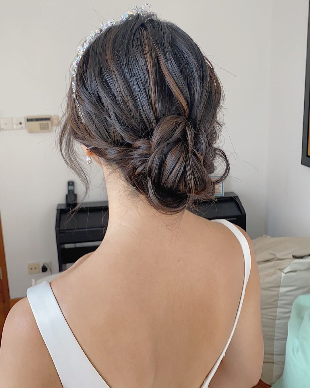 low bun bridal hair idea | Gallery posted by CrissyDawn | Lemon8