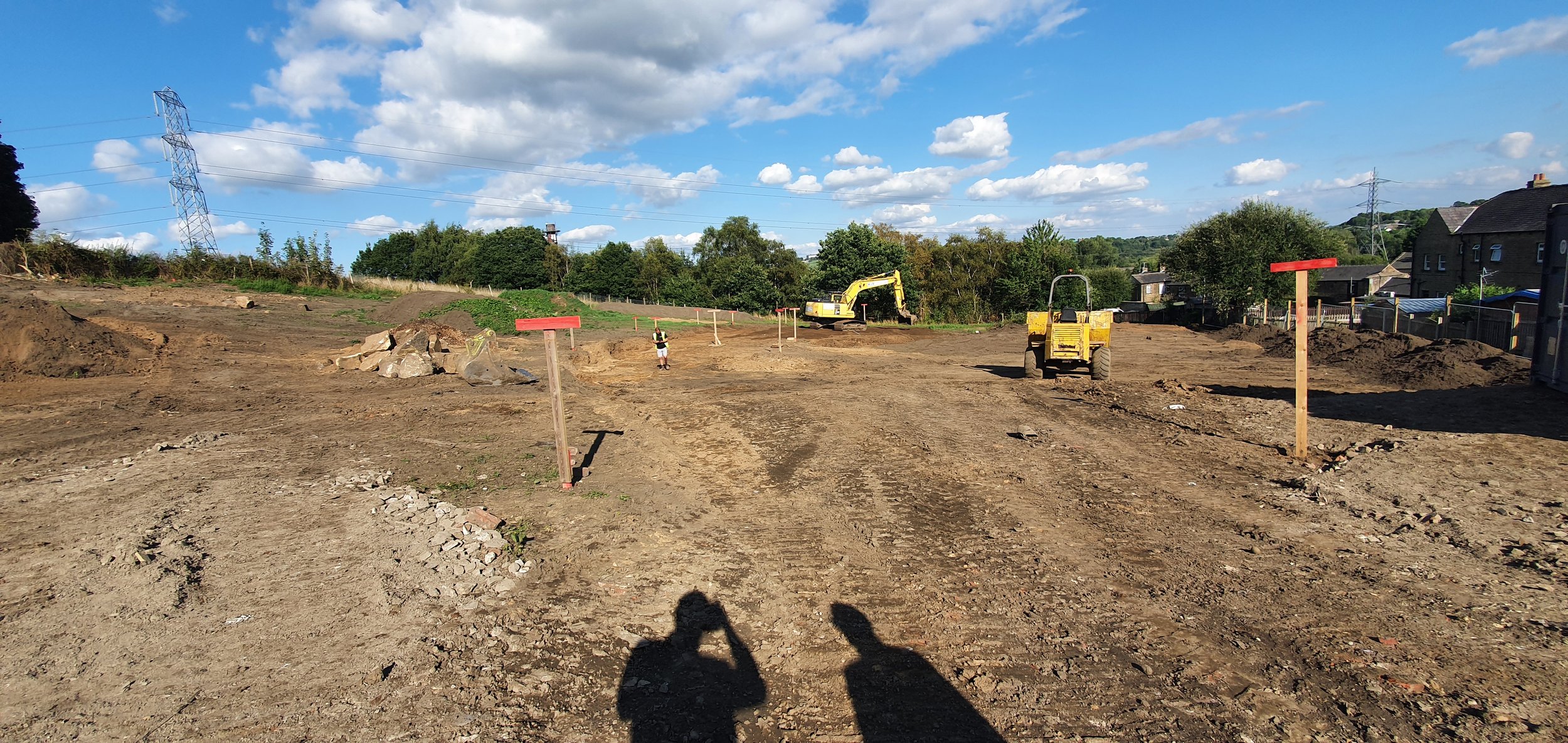 16th Sept - Roads being marked out, plots 8 & 9 cleared