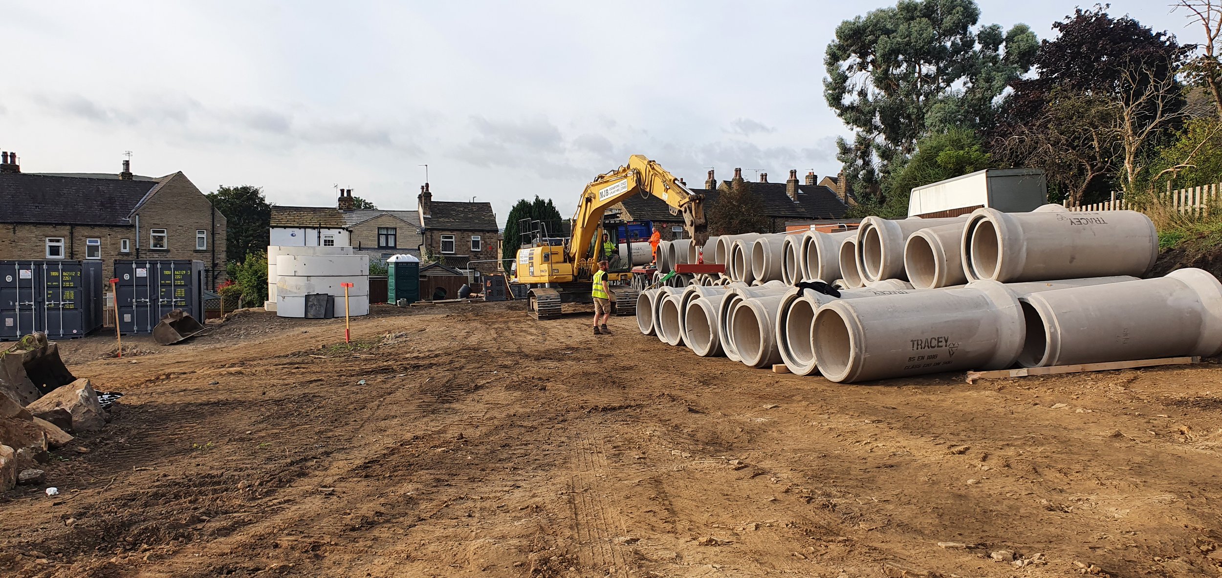 21st September - Surface Drainage has arrived ready for installation when Approvals received from Yorkshire Water