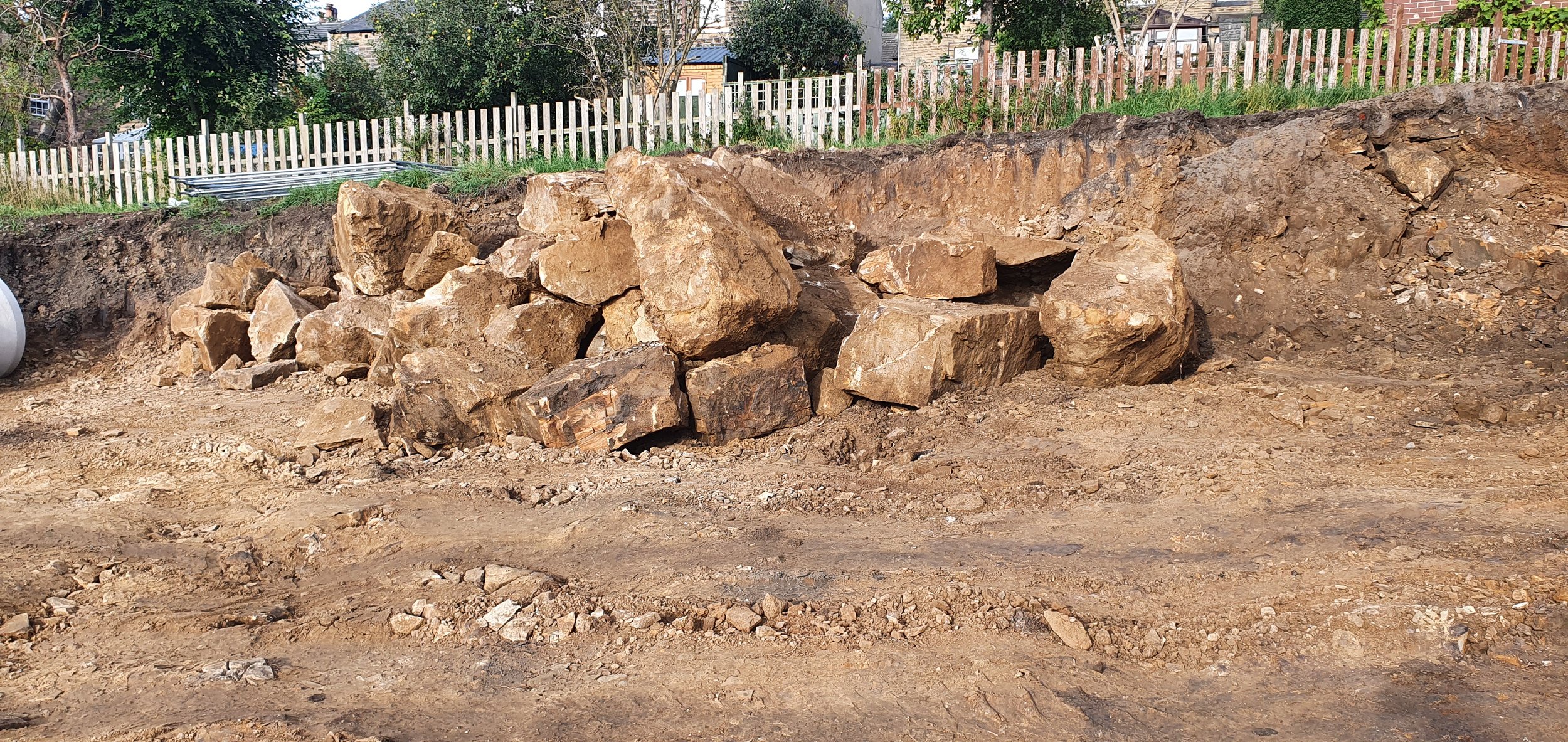 21st September - collection of boulders dug from ground