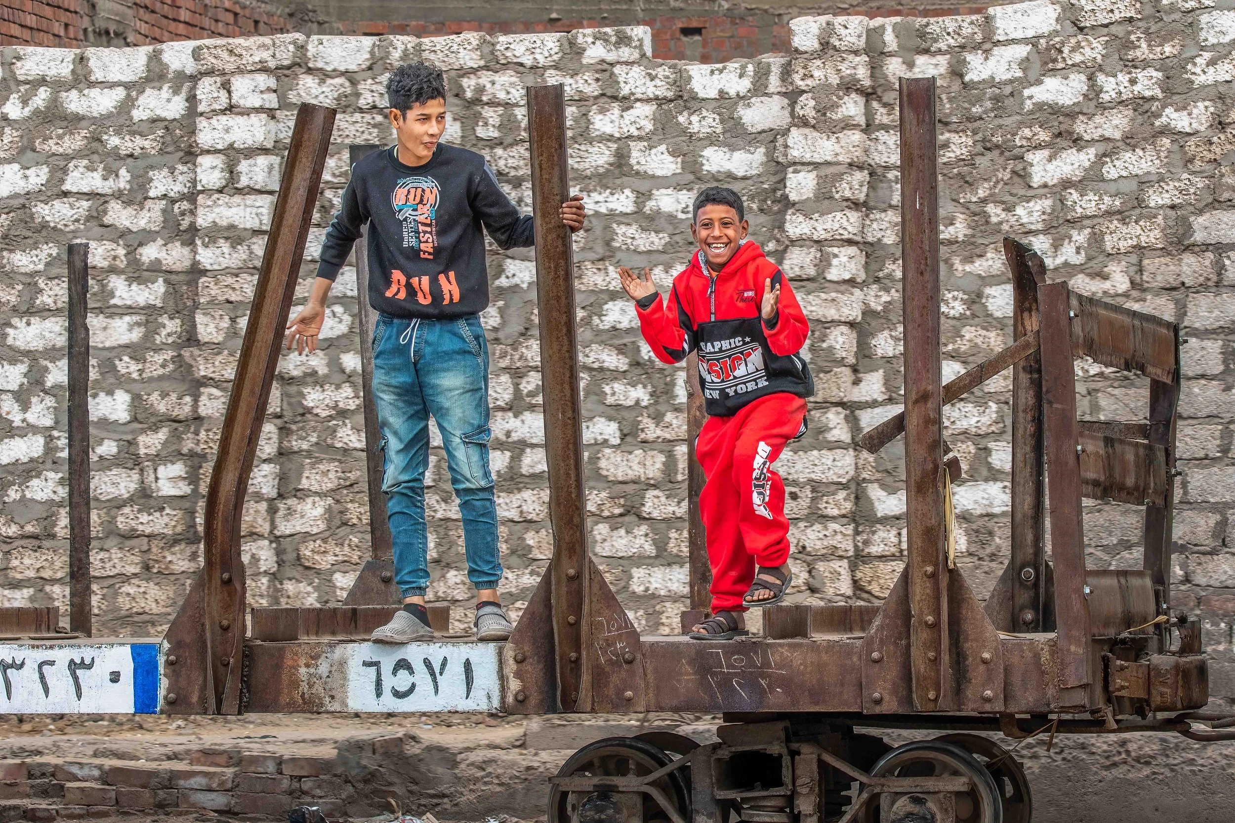 Local kids playing hobos ;-)