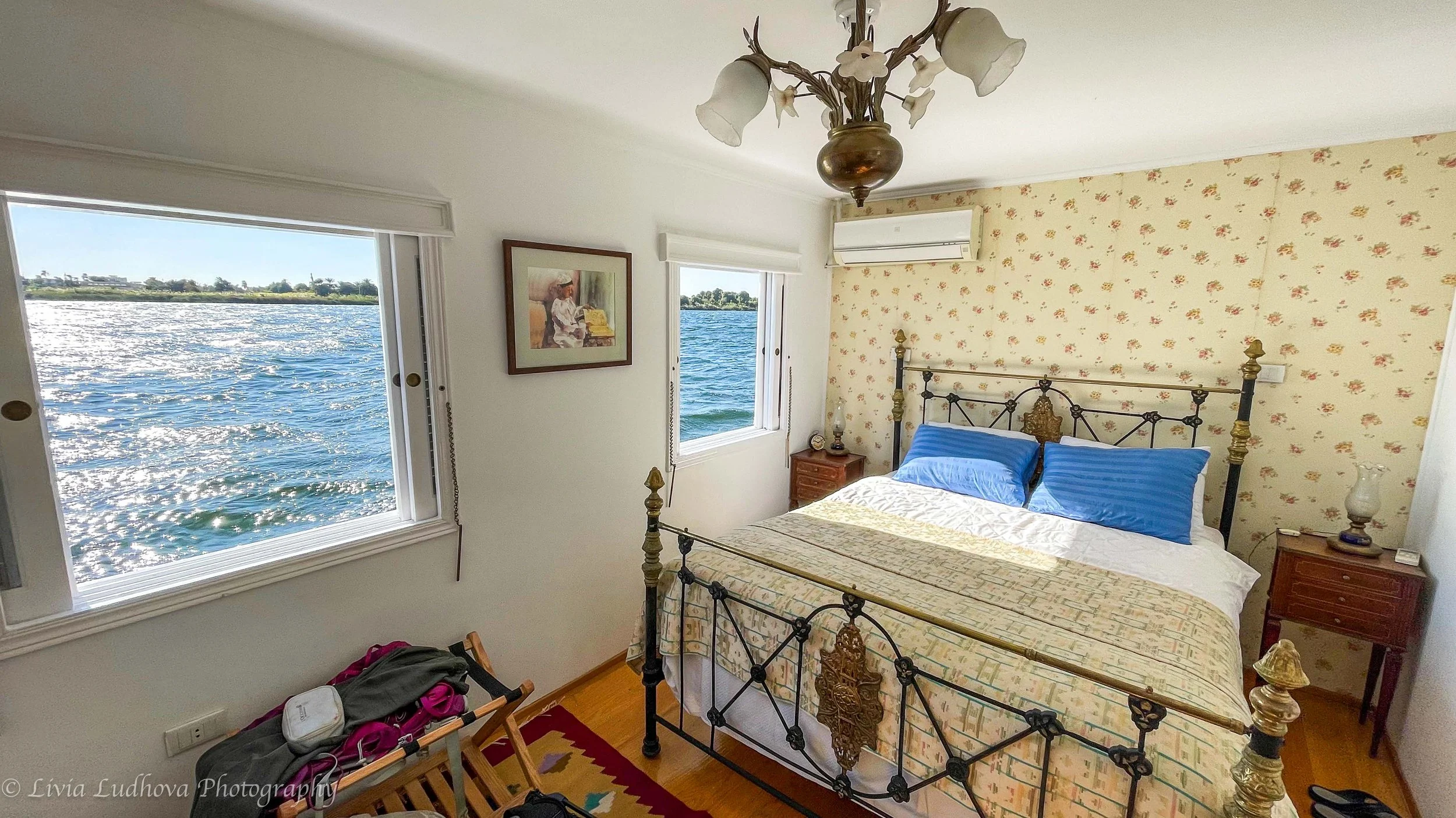 My beautiful cabin with windows facing Nile.