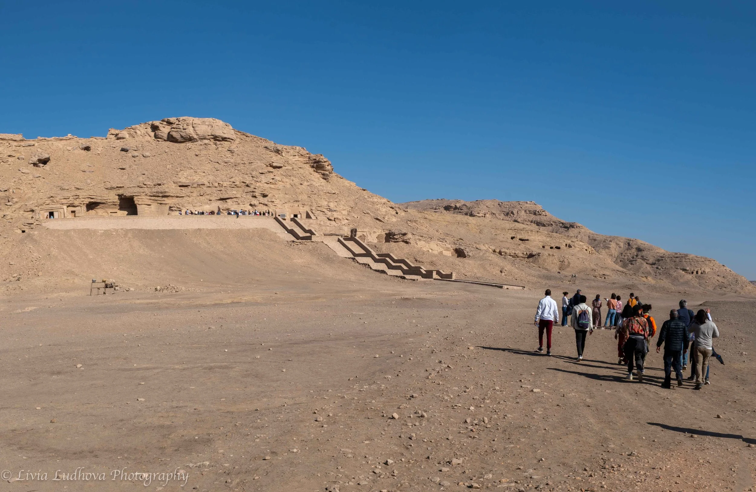 We are reaching the tombs on ancient Nekheb.