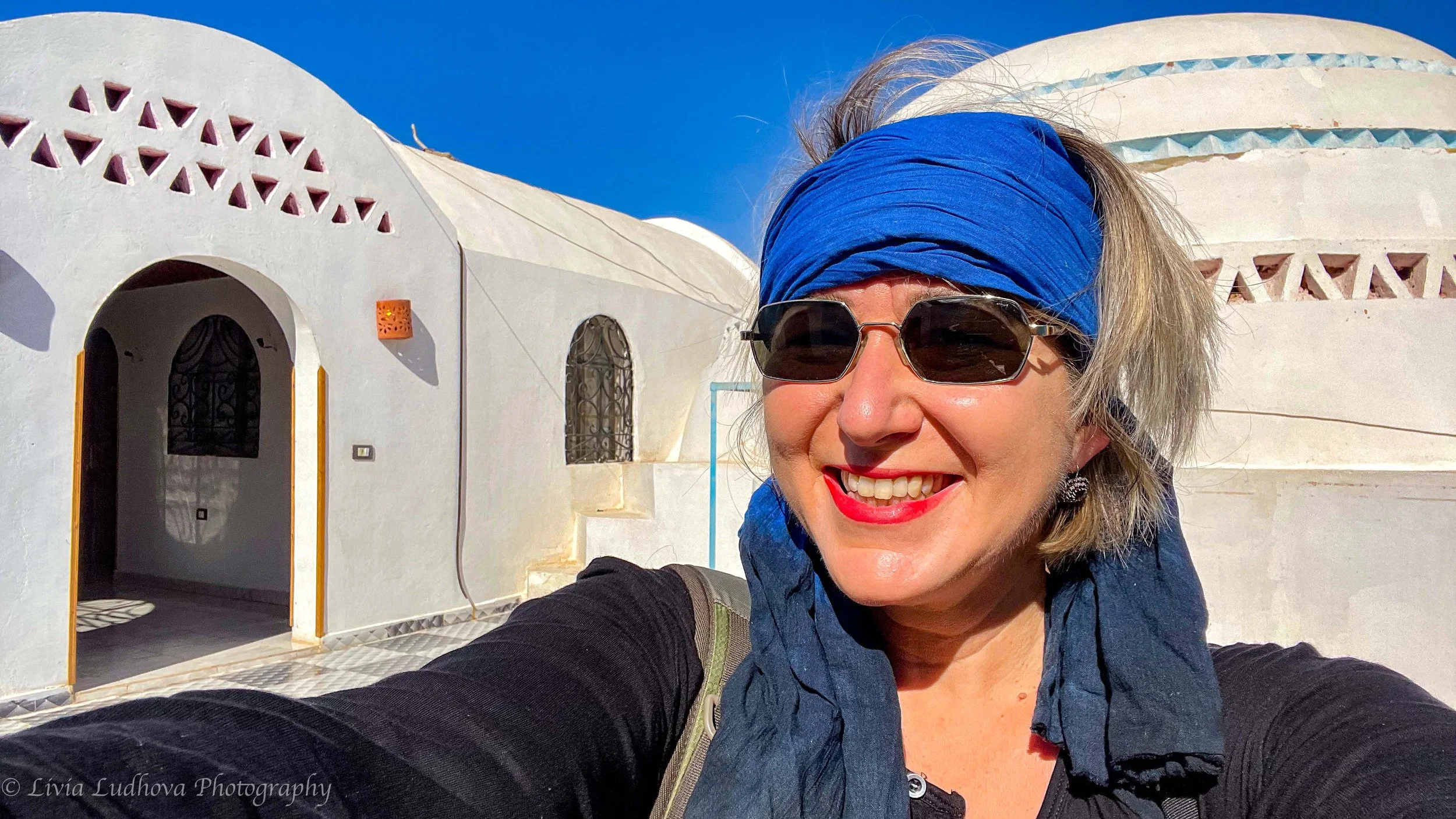 Refreshed at Nubian Holiday Houseat Aswan West Bank after the night travel. Ready to explore!