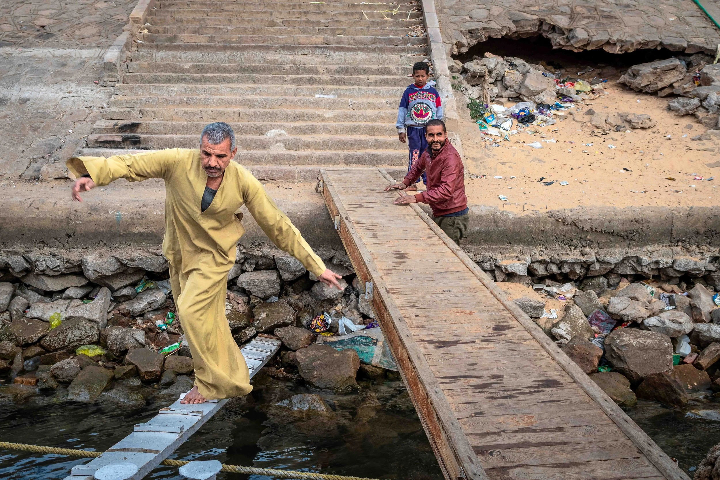 Activity as we moore in Kom Ombo.