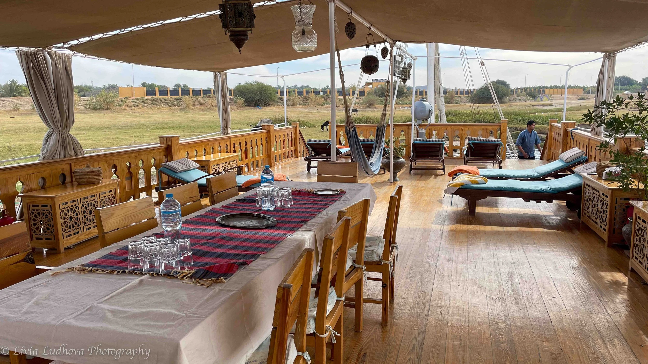Dining area on the deck.